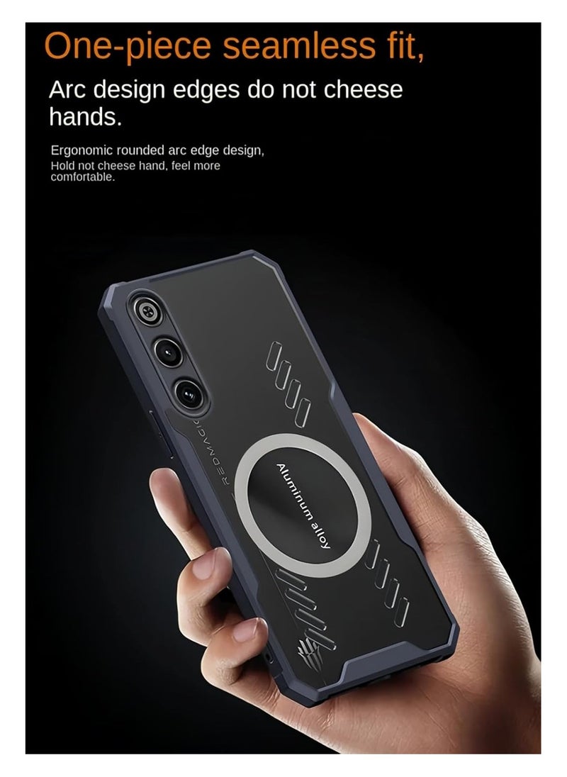 General Case Compatible with ZTE Nubia Red Magic 10 Air 2025, Hole Cooling Case Hybrid Transparent TPU Bumper Aluminium Cooling Cover  - Image 5