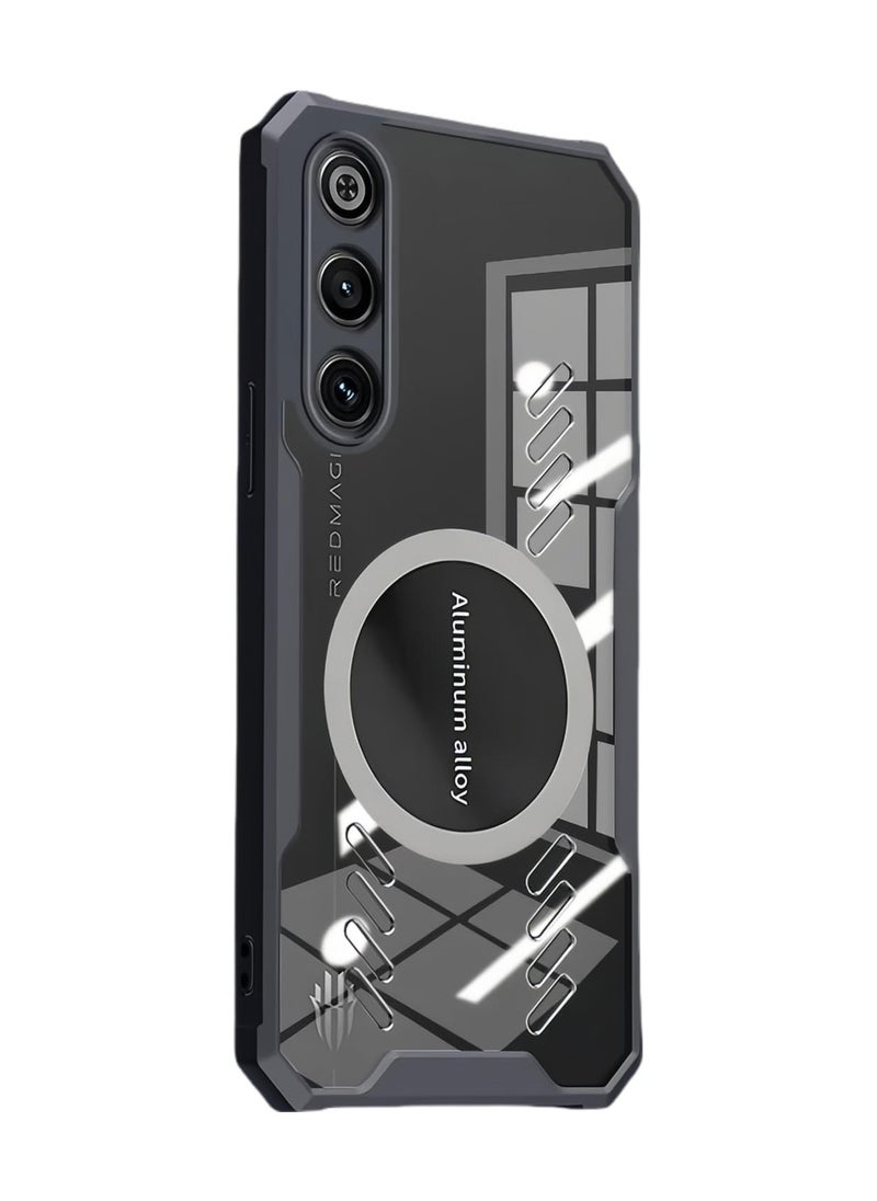 General Case Compatible with ZTE Nubia Red Magic 10 Air 2025, Hole Cooling Case Hybrid Transparent TPU Bumper Aluminium Cooling Cover  - Image 1