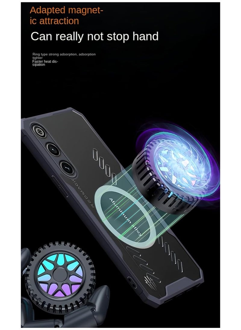 General Case Compatible with ZTE Nubia Red Magic 10 Air 2025, Hole Cooling Case Hybrid Transparent TPU Bumper Aluminium Cooling Cover  - Image 3