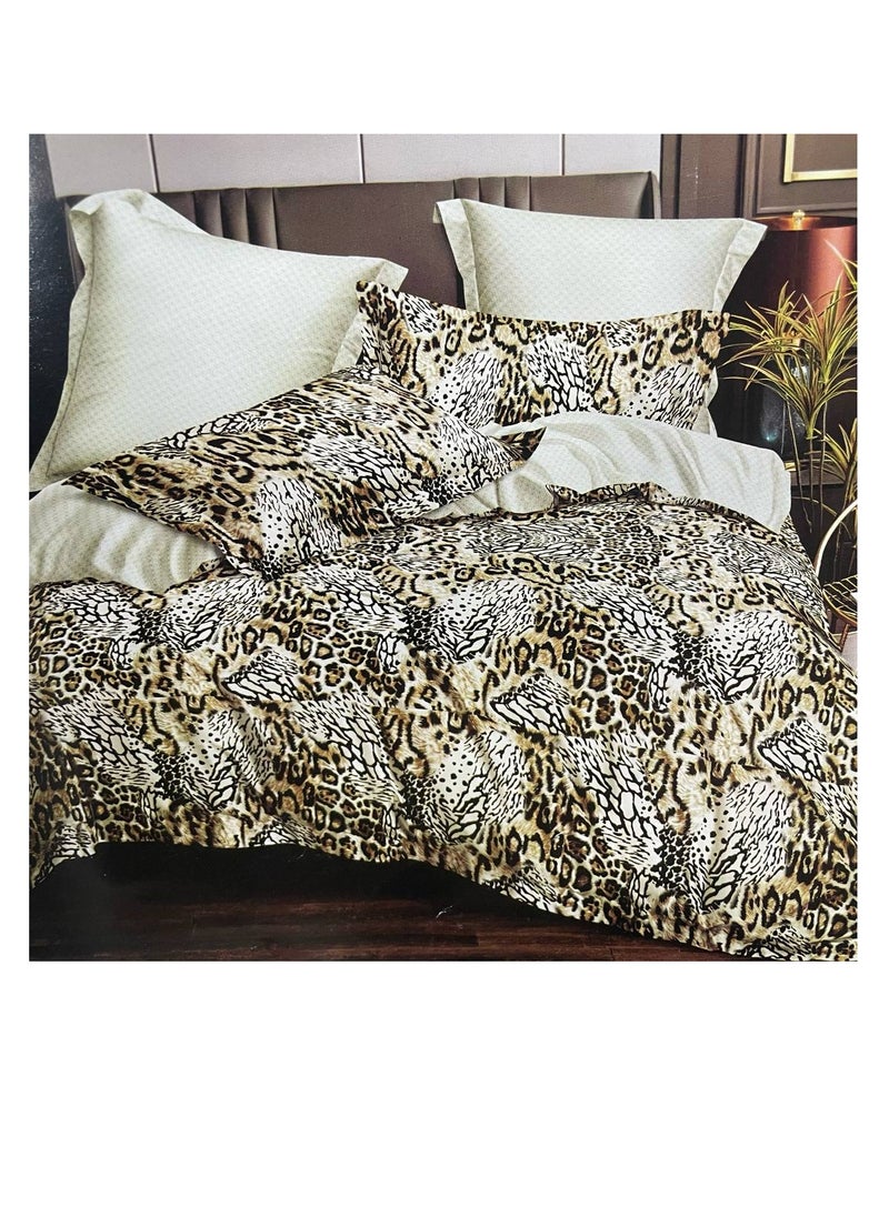 Generic Bedding set with comorter and sheet 3Pcs Single Size Comforter  set 160x210cm , fitted sheets size (120x200)+30cm Cotton and polyester Modern Geometric Triangle Pattern Soft 