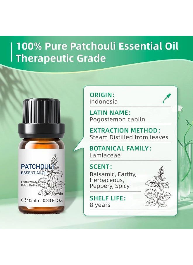 HIQILI 0.33Fl Oz Patchouli Essential Oil,100% Pure for Diffuser,Perfume DIY, Candle Soap Making-10ml  - Image 3