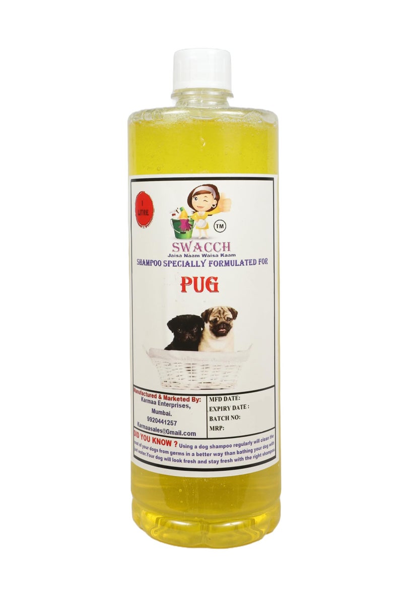 swacch Shampoo | Puppy Safe Shampoo | PH Balanced | Ditch to Itch for Pug Dog Shampoo 1 Litre (Lemon) + Spike Ball Chew Toy Combo Pack - Image 2