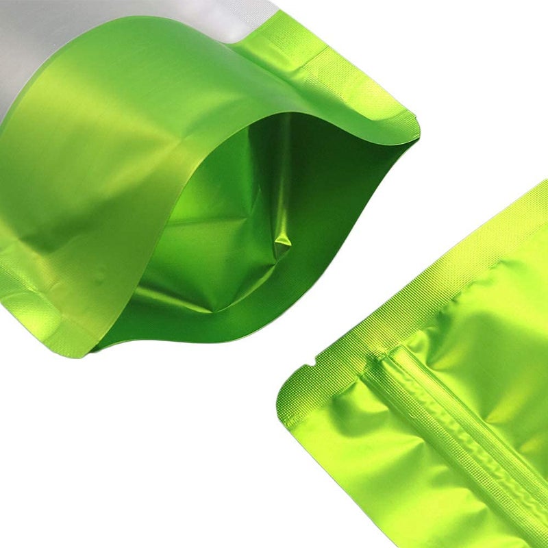 Deera DEERA Stand Up Ziplock Reusable Airtight Polyester Storage Pouch Green120mmX200mmPack of 100  - Image 4