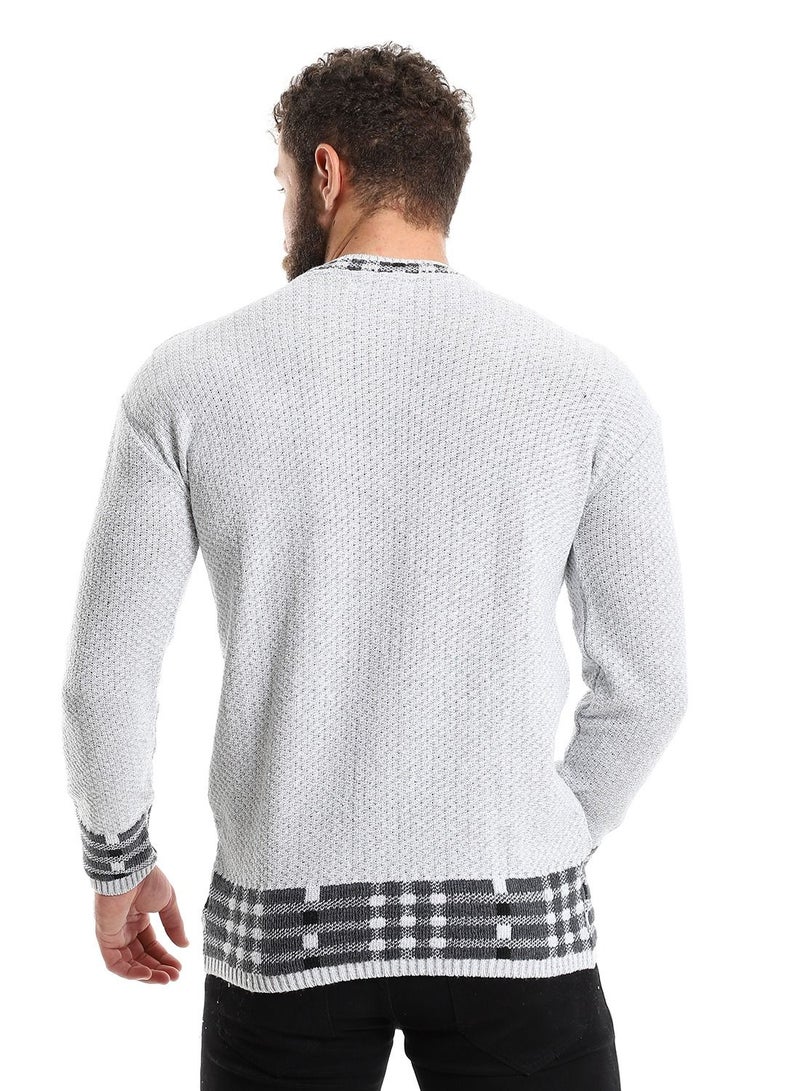 Caesar Wool Mens Pullover With Multi Design  - Image 4