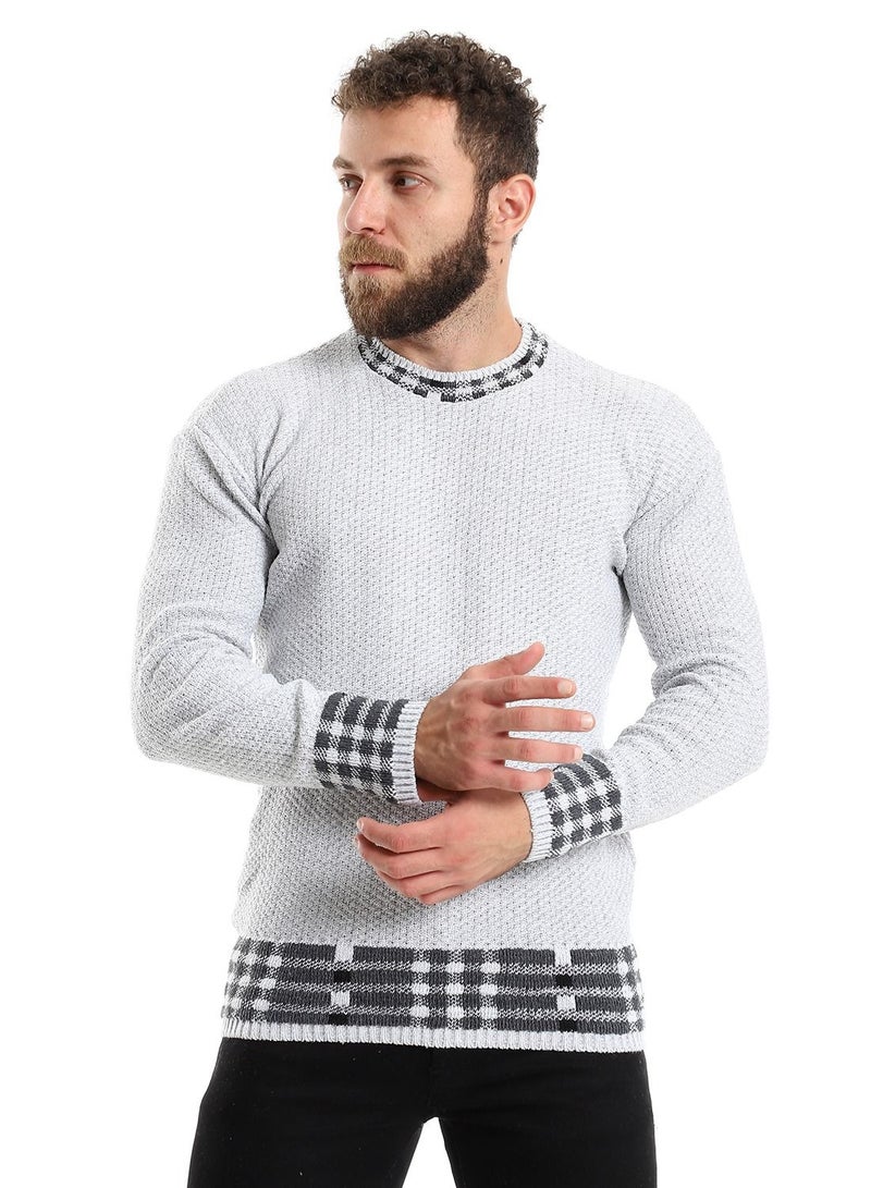 Caesar Wool Mens Pullover With Multi Design  - Image 1