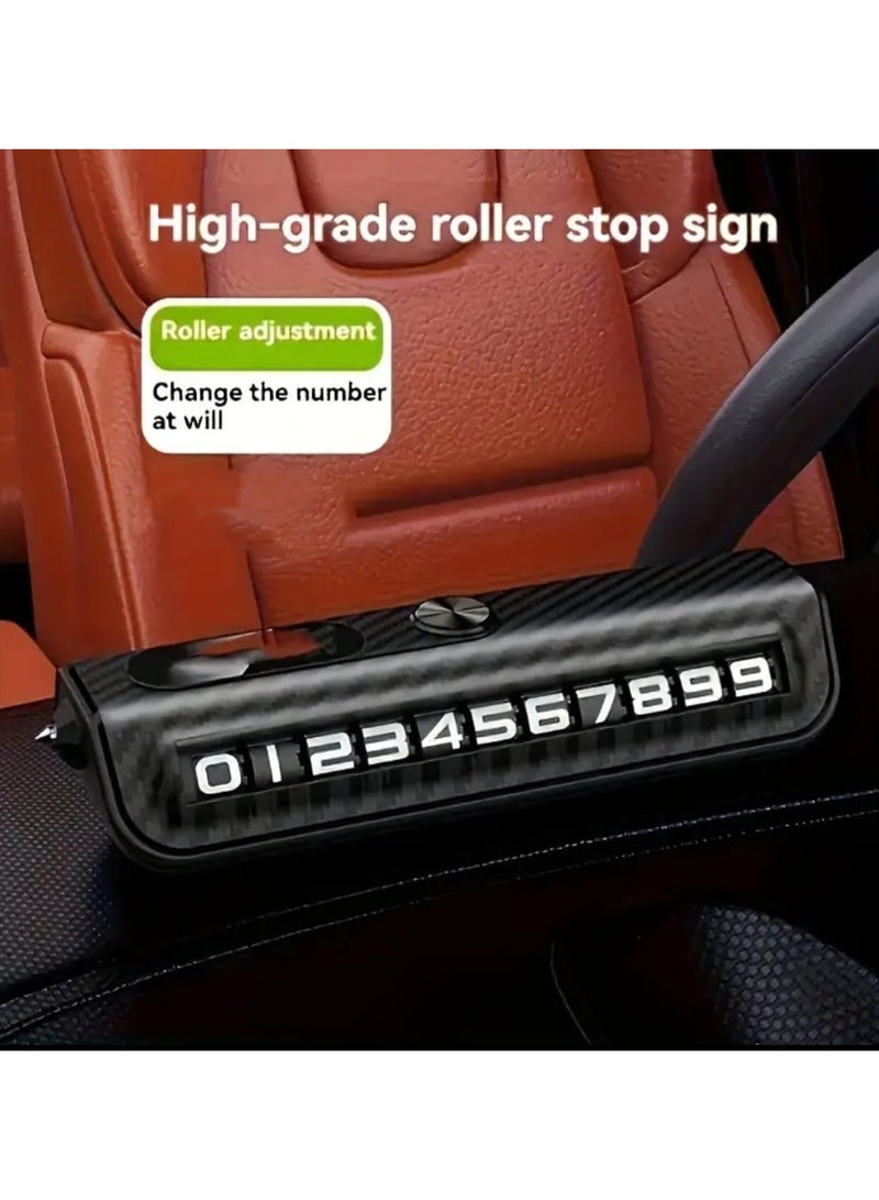 LDQ Dual-Function Car Accessory – Temporary Parking Phone Number Display with Built-in Safety Hammer for Emergency Use – Compact Dashboard Tool - Image 2
