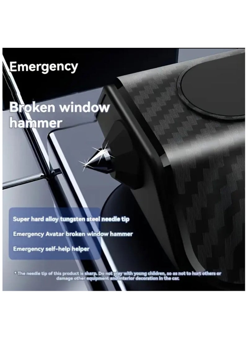 LDQ Dual-Function Car Accessory – Temporary Parking Phone Number Display with Built-in Safety Hammer for Emergency Use – Compact Dashboard Tool - Image 4