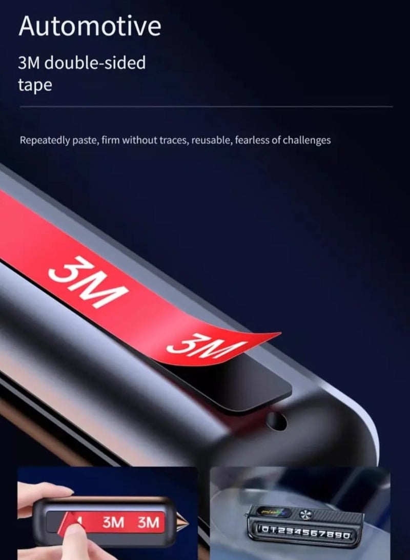 LDQ Dual-Function Car Accessory – Temporary Parking Phone Number Display with Built-in Safety Hammer for Emergency Use – Compact Dashboard Tool - Image 5