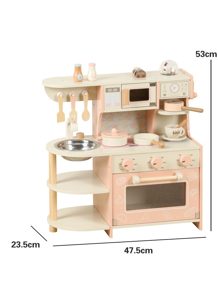 OLUDENIZ Wooden Kids Kitchen Play Set - Luxury Pretend Play Kitchen with Accessories for Role-Playing Fun - Image 4