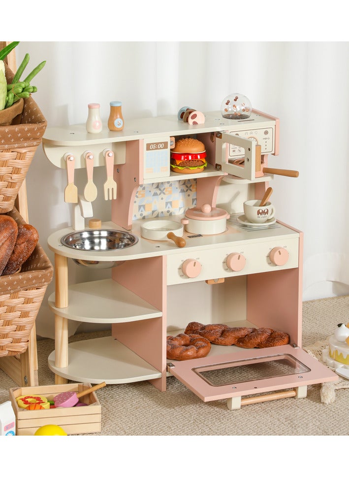 OLUDENIZ Wooden Kids Kitchen Play Set - Luxury Pretend Play Kitchen with Accessories for Role-Playing Fun - Image 5