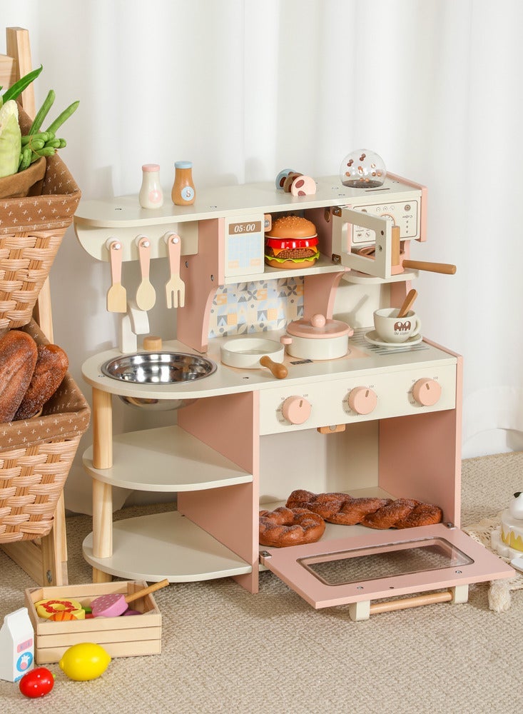 OLUDENIZ Wooden Kids Kitchen Play Set - Luxury Pretend Play Kitchen with Accessories for Role-Playing Fun - Image 2