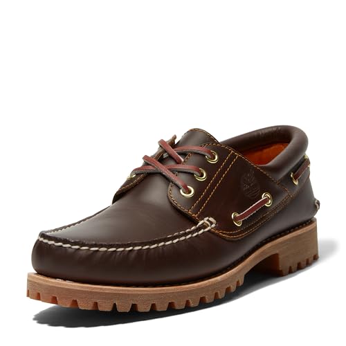 Timberland حذاء قارب يدوي من تيمبرلاند للرجال، 3 عيون، بني، 5 M US - Image 1