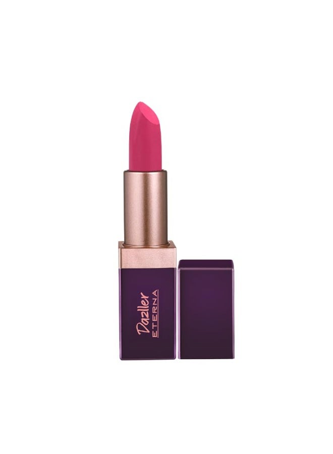 Dazller Eterna Lip Eleganz Lipstick, Matte, Smudge-proof, Feather-proof, With Herbal Extracts, 4g, M1017 - Bacon Pink - Image 1