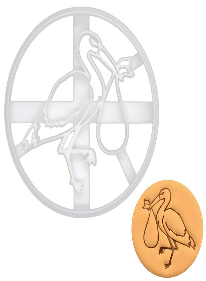 Bakerlogy Stork with Baby Cookie Cutter, 1 piece - Bakerlogy - Image 1