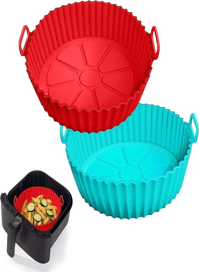 KBR® Air Fryer Silicone Round Shape Liners Basket Reusable Baking Tray Cooking Parchment Liner Paper Bowl Oven Accessories Ideal for Home (Top 6.5in / Bottom 5.5in) (Pack of 1) - Image 1