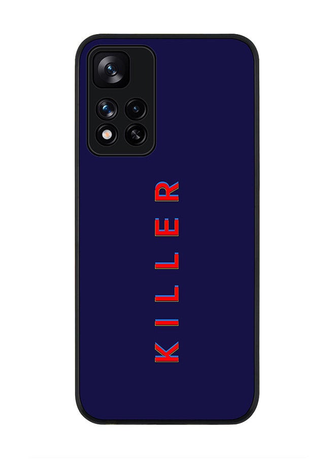 Stylizedd Rugged Black edge case for Redmi Note 11 Pro Plus 5G Slim fit Soft Case Flexible Rubber Edges Anti Drop TPU Gel Thin Cover - Killer  - Image 1
