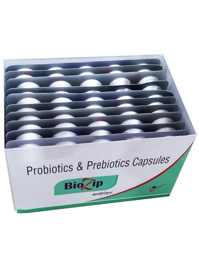 Vogue Wellness Biozip Daily Probiotic + Prebiotic | Plant Based | 4 Billion Cfu, 6 Strains For Men & Women With Prebiotic Fiber For Best Digestion, Gut Health, Metabolism | 180 Capsules (18 X 10 Capsules) - Image 1