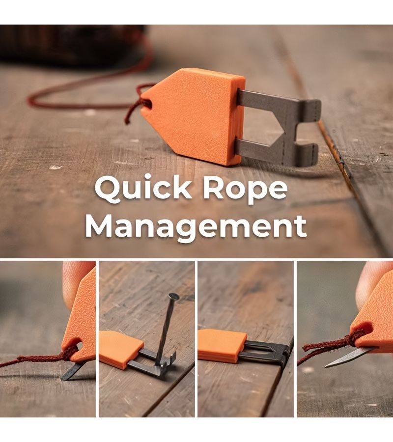 One Handed Rope Anchor Hook Carpentry Tool 1pc for Woodworking Roofing Framing Layout - Image 1