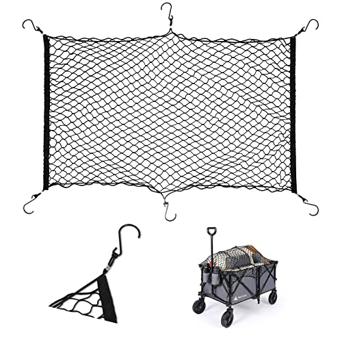 Hikenture Cargo Net for Folding Wagon - Anti-Falling Nylon Cover With 6 Hooks - Image 1