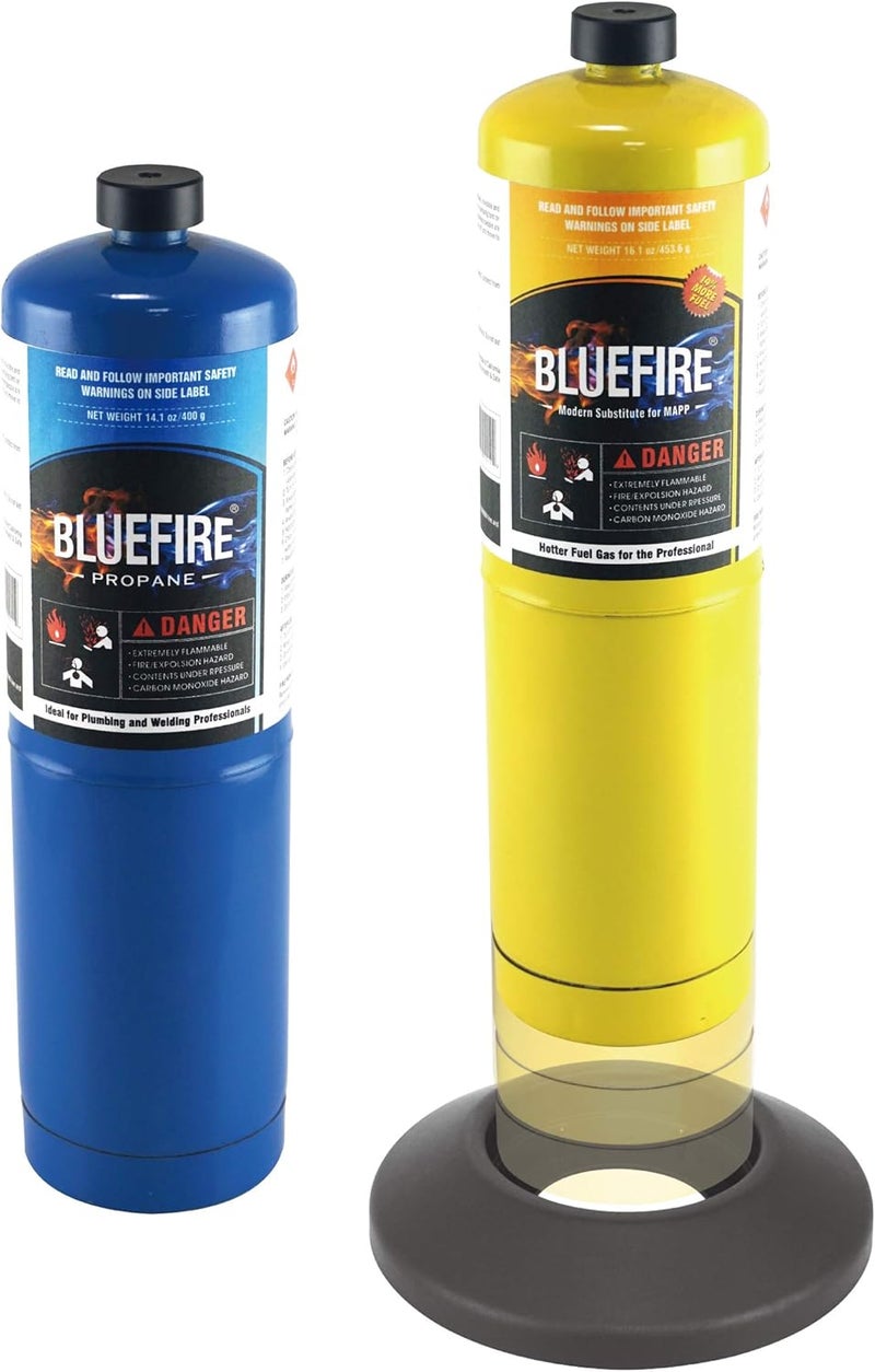 MR. Torch BLUEFIRE Propane MAPP MAP Pro Handheld Torch Gas Cylinder Bottle Stand Base, USA Standard Fuel Gas Bottle Stabilizer, Great Accessory for Portable Gas Welding Torches, Gas Canister not Included - Image 2