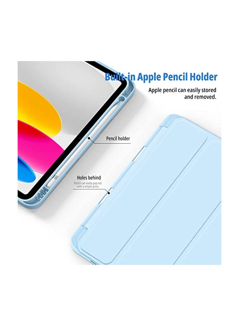 Case for iPad 10th Generation with Pencil Holder 2022 10th Gen Cover with Pen Holder iPad Protective Smart Stand Case for iPad 10 Generation - Image 2