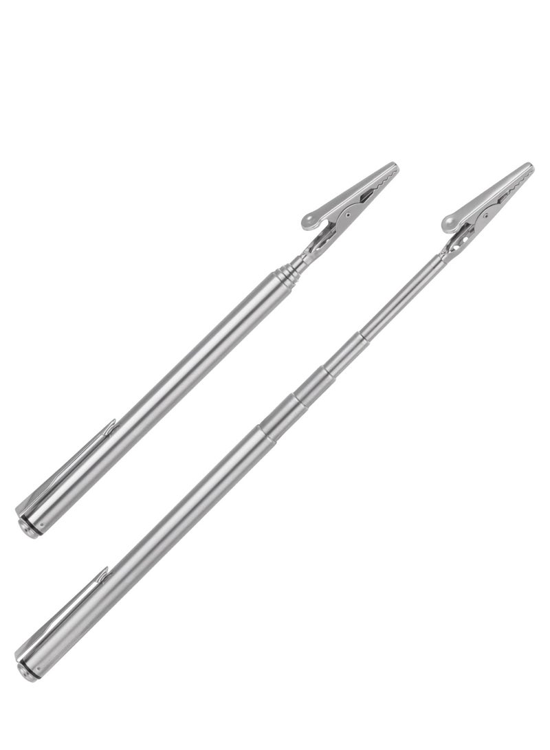 2 Pieces Telescoping Bracelet Jewelry Helper Tool Telescoping Metal Alligator Clip Bracelet Alligator Clamp Mechanics Home Automobile Repairing Jewelry Fastening Picking Items - Image 1