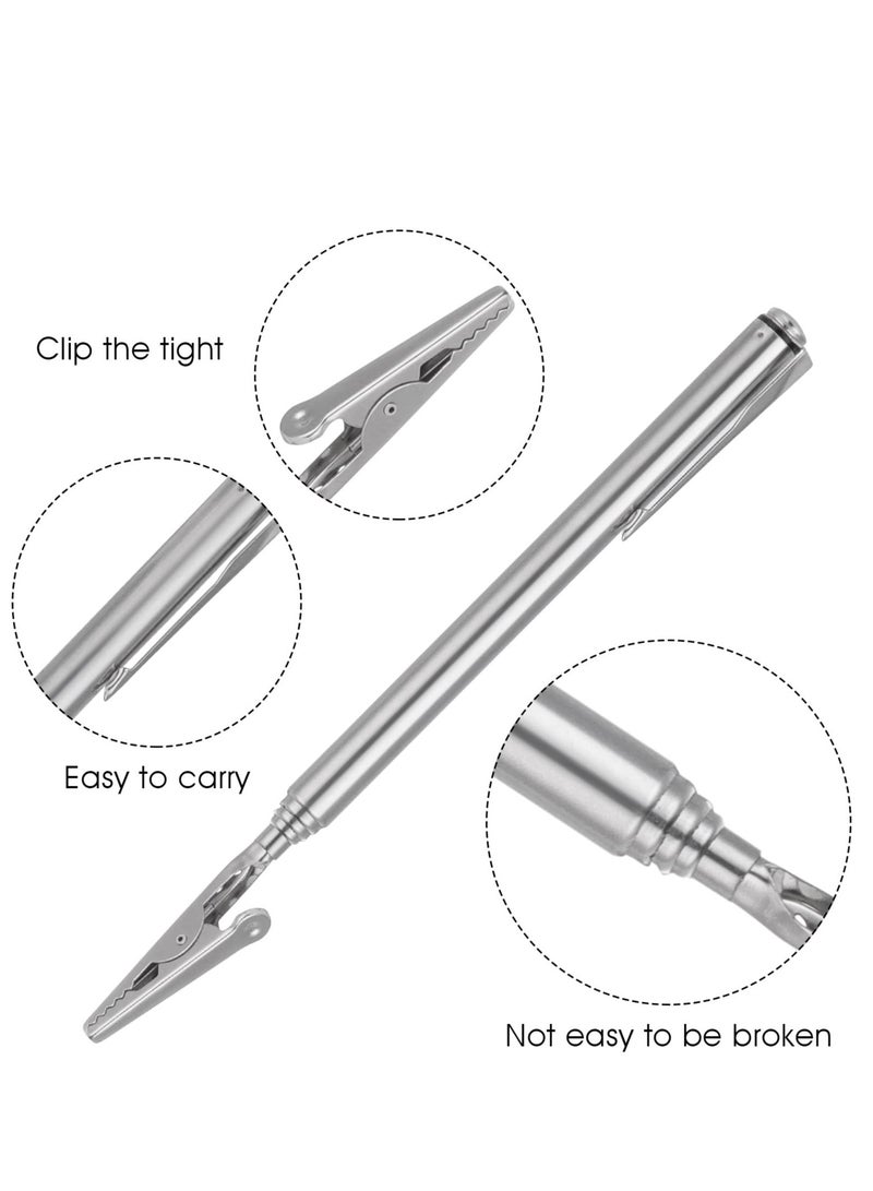 2 Pieces Telescoping Bracelet Jewelry Helper Tool Telescoping Metal Alligator Clip Bracelet Alligator Clamp Mechanics Home Automobile Repairing Jewelry Fastening Picking Items - Image 2