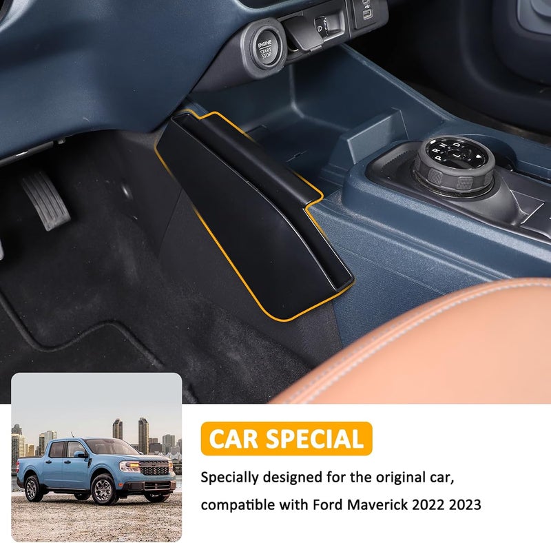 Daeiclru Gear Shift Storage Box Compatible with Ford Maverick 2022 2023, Center Console Driver's Hanging Storage Box Interior Accessories ABS Black - Image 5