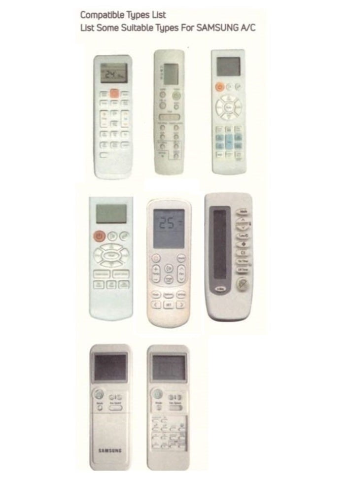 Air conditioner remote compatible with Samsung air conditioners, works on 8 Samsung models - Image 2