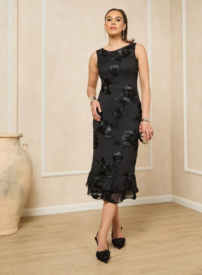 ستايلي Floral Appliqué Dress