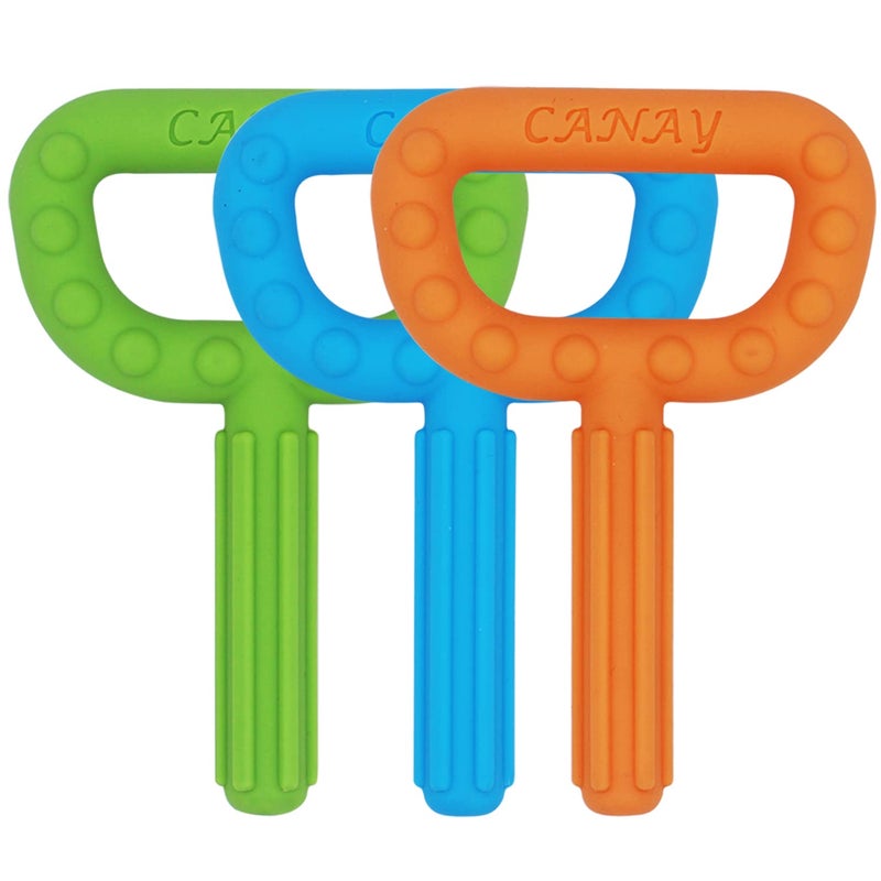 Xtra Tough HandHeld Sensory Chew Toys for Autistic Children Chew Sticks Alt to Chew Necklaces for Sensory Kids Oral Motor Stimulation ADHD SPD for ModerateAggressive Chewers 3 Pack