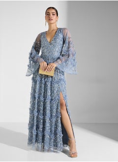 Maya Embellished Rudffled Maxi Dress  - Image 4
