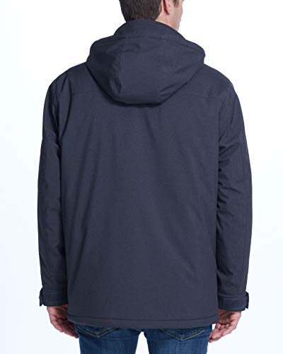 Weatherproof Ultra Tech Men's Jacket, Winter Rain Coat with Fleece Bib, Removable Hood, Waterproof Shell, Lightweight Outdoor Tech Wear for Men - Hooded Winter Jacket, Charcoal Heather Small - Image 2