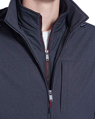 Weatherproof Ultra Tech Men's Jacket, Winter Rain Coat with Fleece Bib, Removable Hood, Waterproof Shell, Lightweight Outdoor Tech Wear for Men - Hooded Winter Jacket, Charcoal Heather Small - Image 3