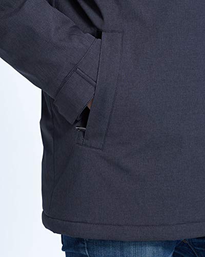 Weatherproof Ultra Tech Men's Jacket, Winter Rain Coat with Fleece Bib, Removable Hood, Waterproof Shell, Lightweight Outdoor Tech Wear for Men - Hooded Winter Jacket, Charcoal Heather Small - Image 5