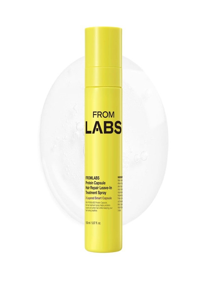FROMLABS Protein Capsule Leave‑In Treatment Spray, Lightweight Hydrating Mist for Heat Protection (Up to 428°F / 220°C), Frizz Control & Split Ends Repair, Color‑Safe, Fine‑Hair Friendly, 5.07 fl oz - Image 1