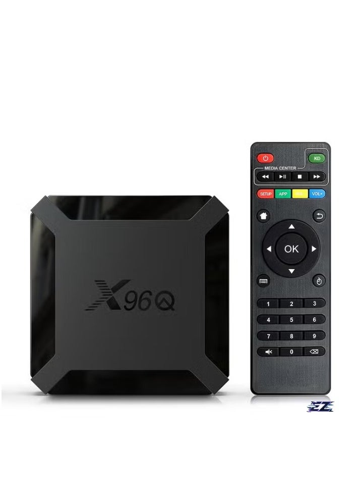 ELTRAZONE - X96Q Android 10.0 Set Top Box - Allwinner H313 Quad-Core Processor, 16GB Storage, V7545EU-16G_P, Black – Smart TV Box for Streaming, Gaming, and Apps - Image 1