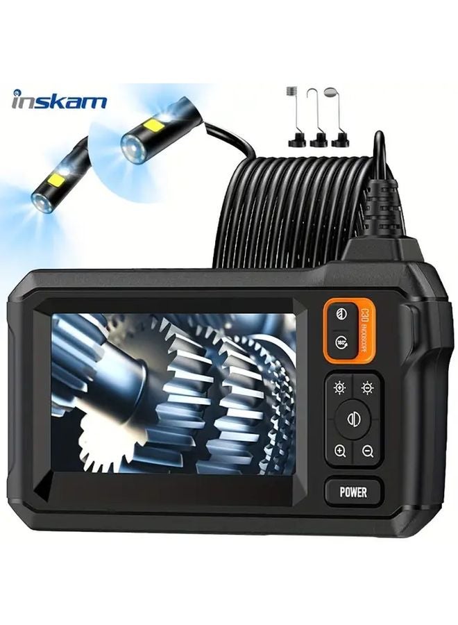 Orange Dual Lens 8mm 393.7 Inch IP67 HD Industrial Endoscope Camera - Image 2