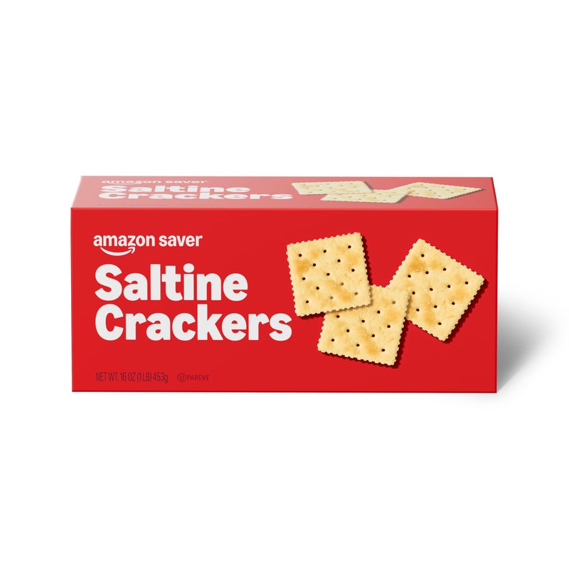 Amazon Saver, Saltine Crackers, 16 Oz (Previously Amazon Fresh, Packaging May Vary) - Image 1