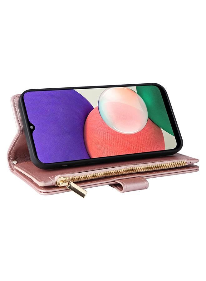 erorex Case For Samsung Galaxy S21+ 5G Crossbody Zipper Wallet Rhombus Leather Phone Case - Image 5