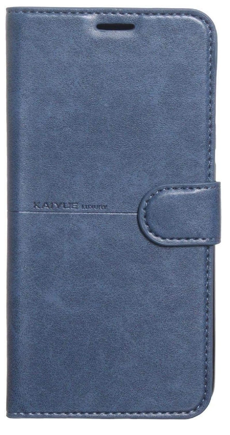 High-quality leather case to fully protect the phone 360 degrees, foldable, compatible with Infinix Hot 60 5G / Hot 60i 4G (Navy)