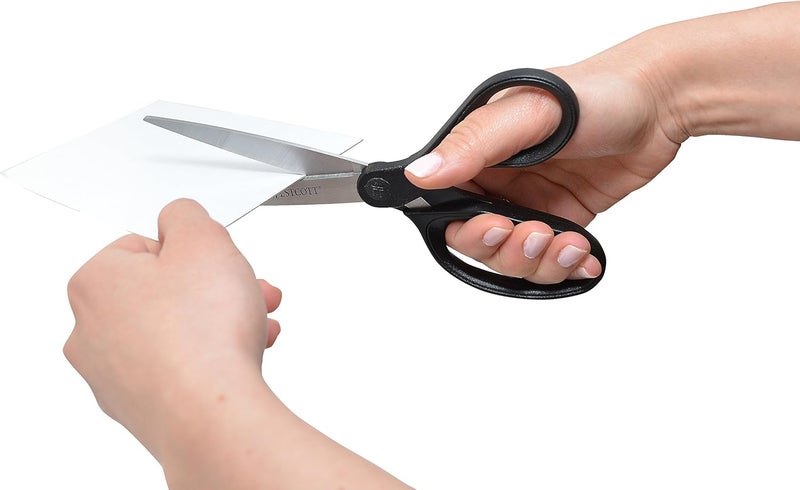 Westcott Westcott 16451 8Inch KleenEarth Recycled Scissors For Office and Home Black - Image 5
