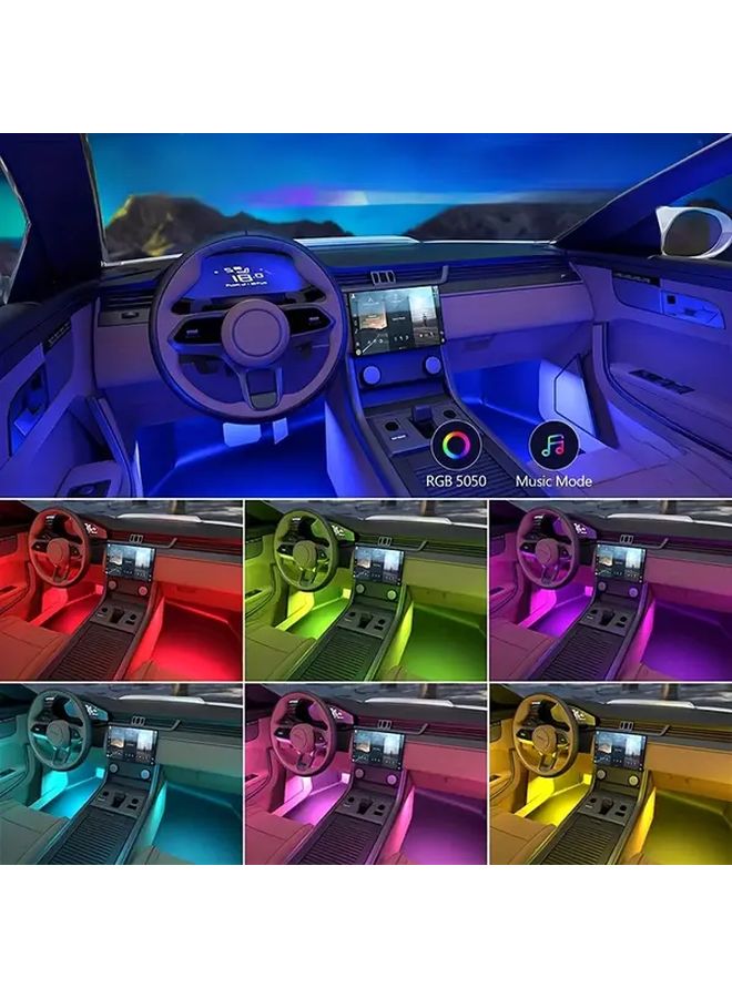 Black Colorful Ambient LED Light Strips For Car Interior Home Room Holiday Decoration - Image 4