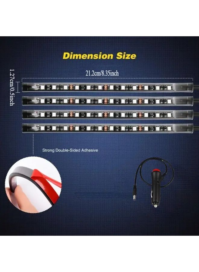 Black Colorful Ambient LED Light Strips For Car Interior Home Room Holiday Decoration - Image 5