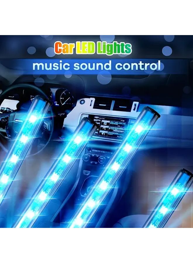 Black Colorful Ambient LED Light Strips For Car Interior Home Room Holiday Decoration - Image 1