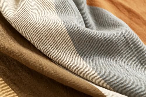 Jeelow 100 Cotton Lightweight Large Scarf Soft Shawl Wrap for Men Women with Frayed Edges (Earth Tones) - Image 5