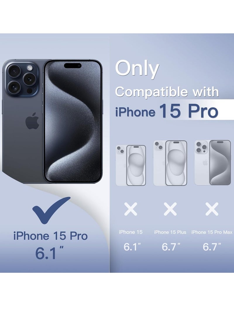 ELTRAZONE Ultra Slim Case for iPhone 15 Pro 6.1-Inch – 0.35mm Thin, Camera Lens Cover Full Protection, Lightweight Matte Finish PP Hard Minimalist Case, Supports Wireless Charging (Blue Titanium) - Image 2