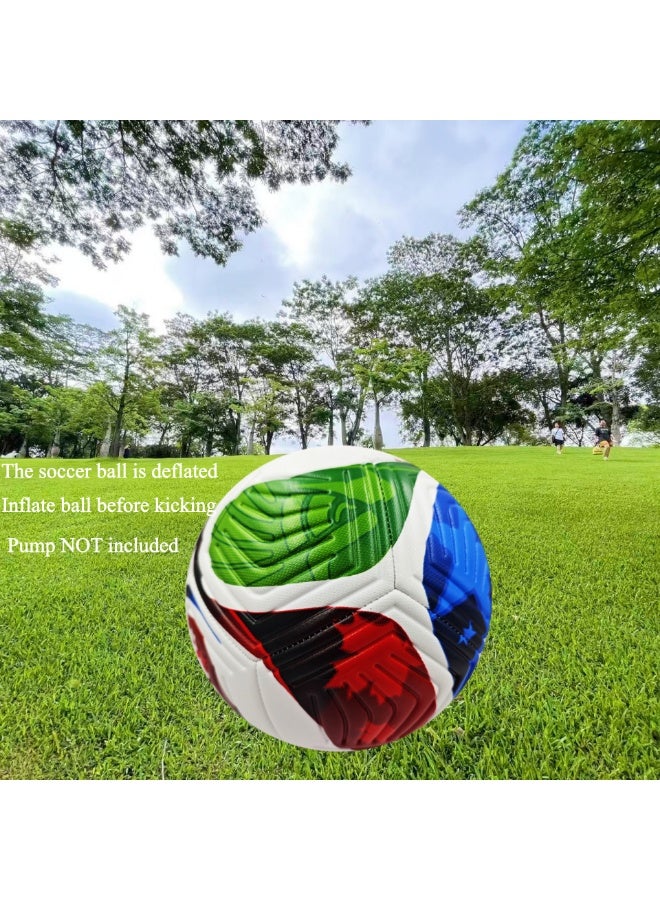 Soccer Ball Size 5, Training Soccer Football for Indoor Outdoor Training, Soccer Match Ball for Playground Players Youth Competition Test - Image 3