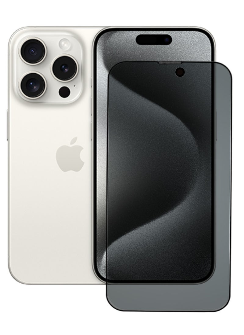 أكاليكس حماية شاشة، عاكس مخفي، لهاتف ايفون 15 برو ، جودة ممتازة. - Image 1