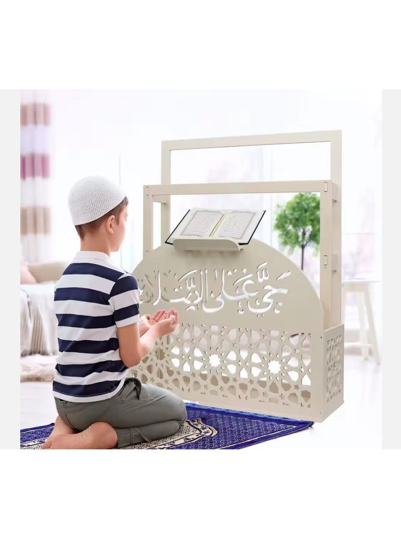 إيباسكت استاند صلاة استاند مصليات ومصحف من الخشب عالى الجودة (مقاس70سم*50سم )(لون ابيض) - Image 1